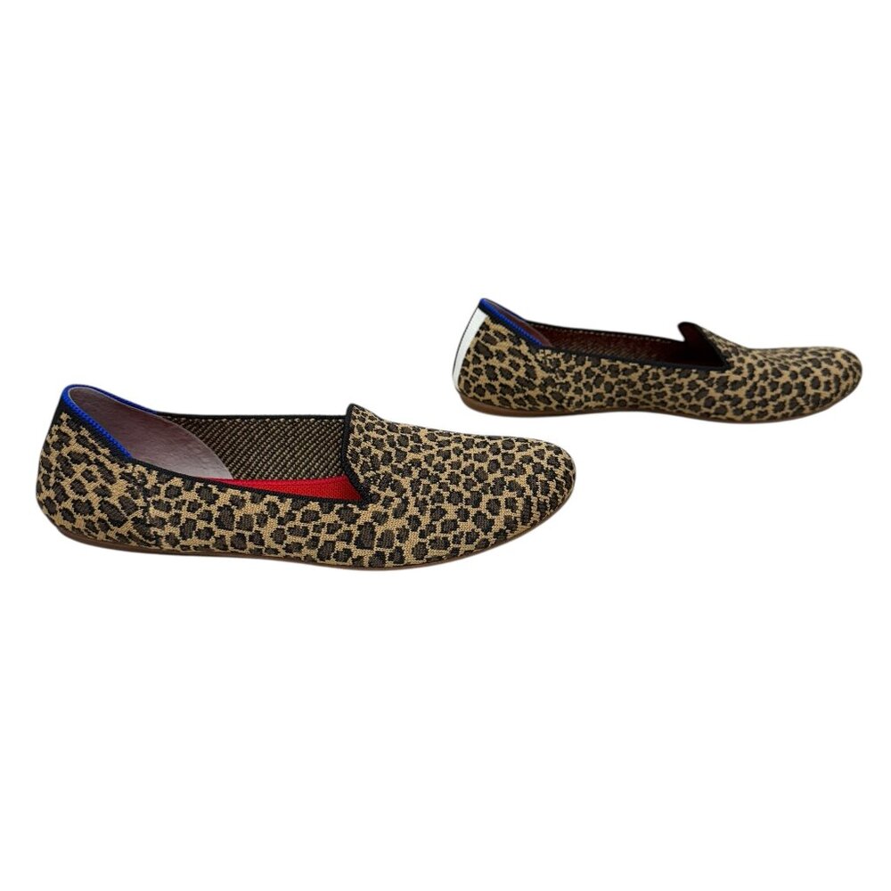 Rothy's The Loafer Little Cat Leopard Animal Print Ballet Flats women's size 9.5 - Picture 2 of 9